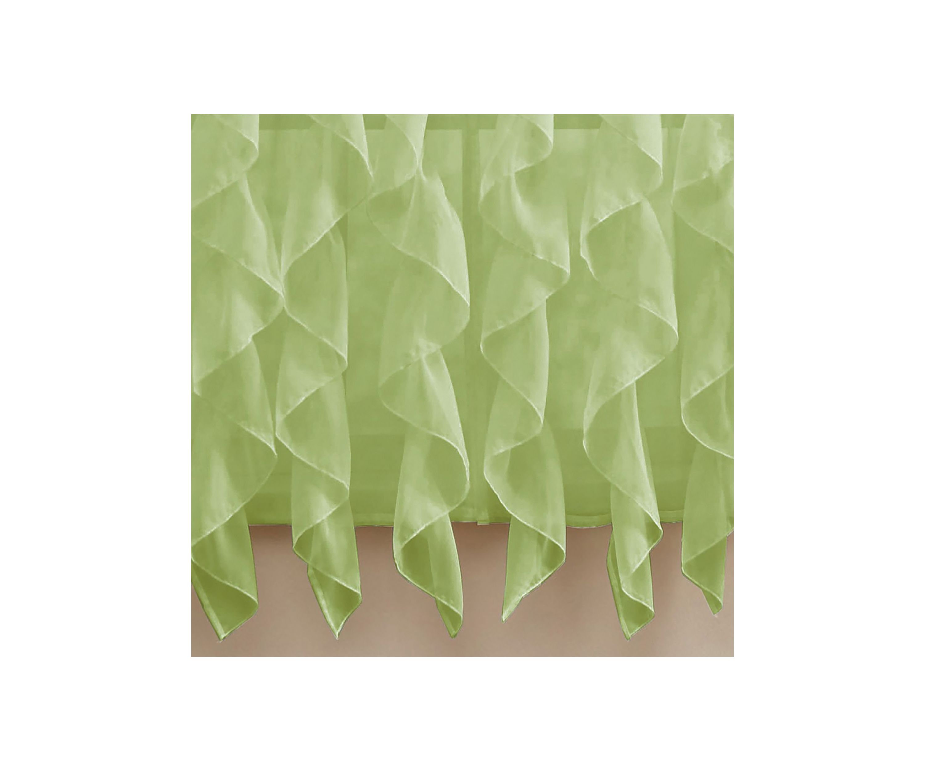Chic Sheer Voile Vertical Ruffled Window Curtain Panel