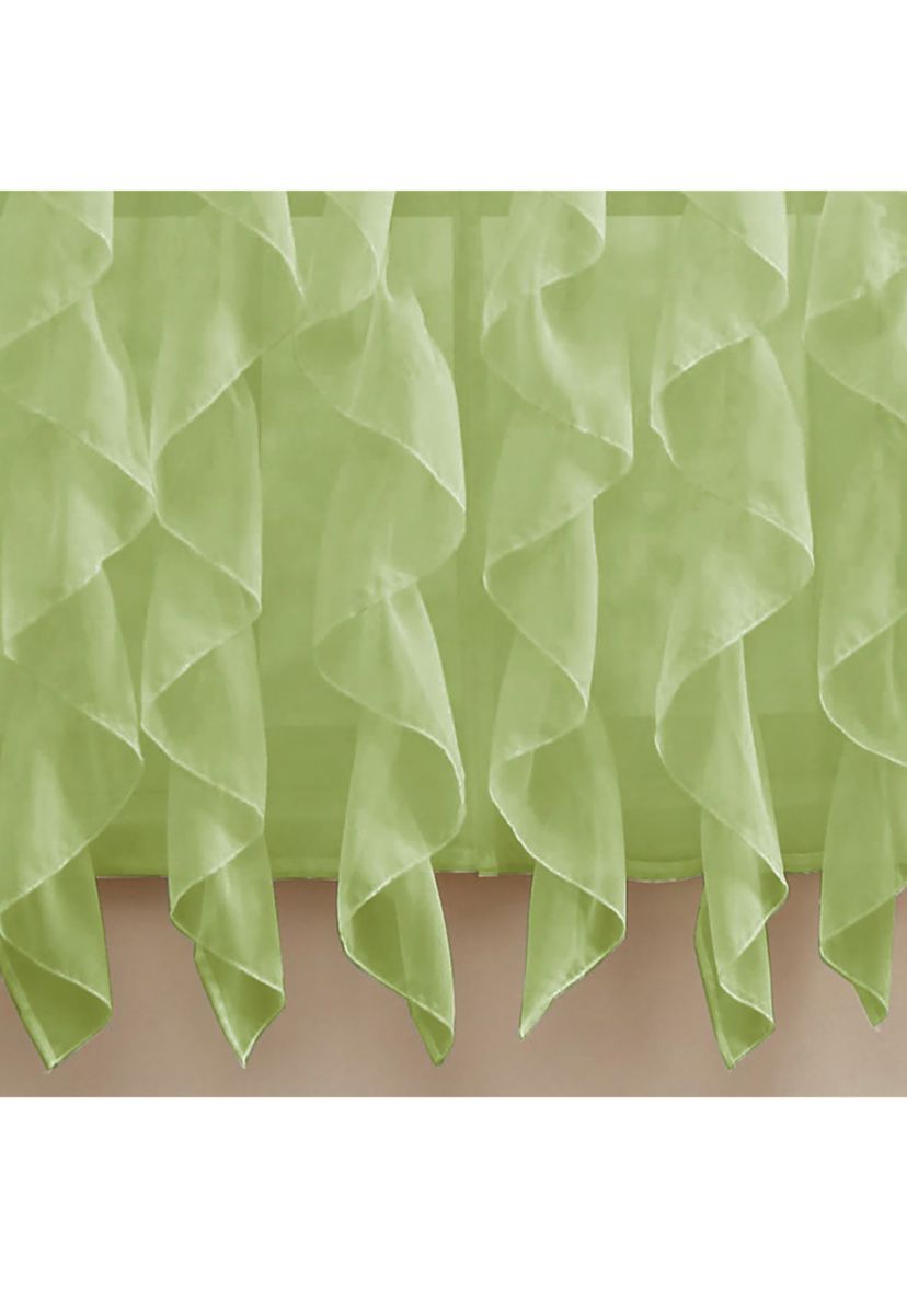 Chic Sheer Voile Vertical Ruffled Window Curtain Panel