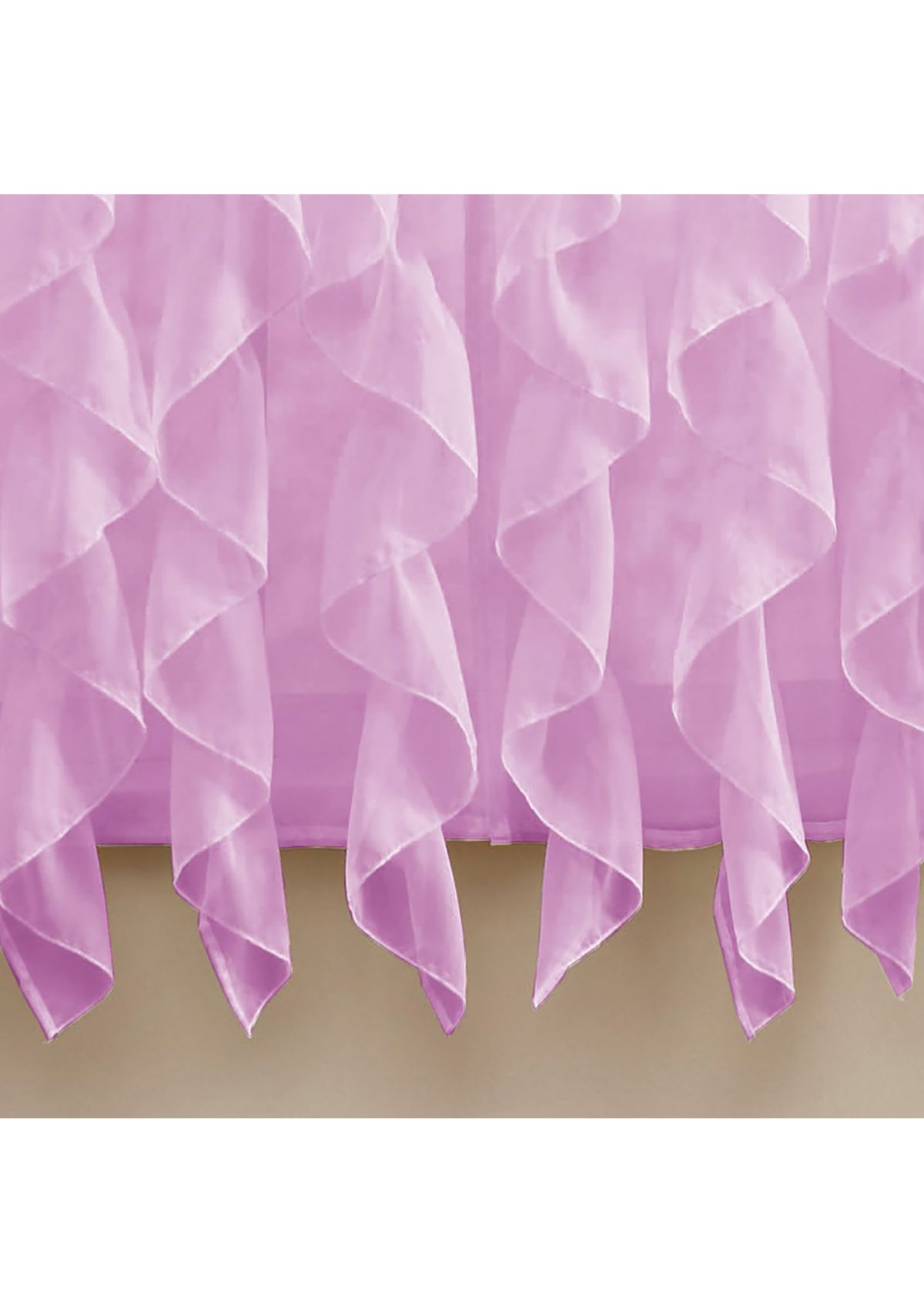 Chic Sheer Voile Vertical Ruffled Window Curtain Panel