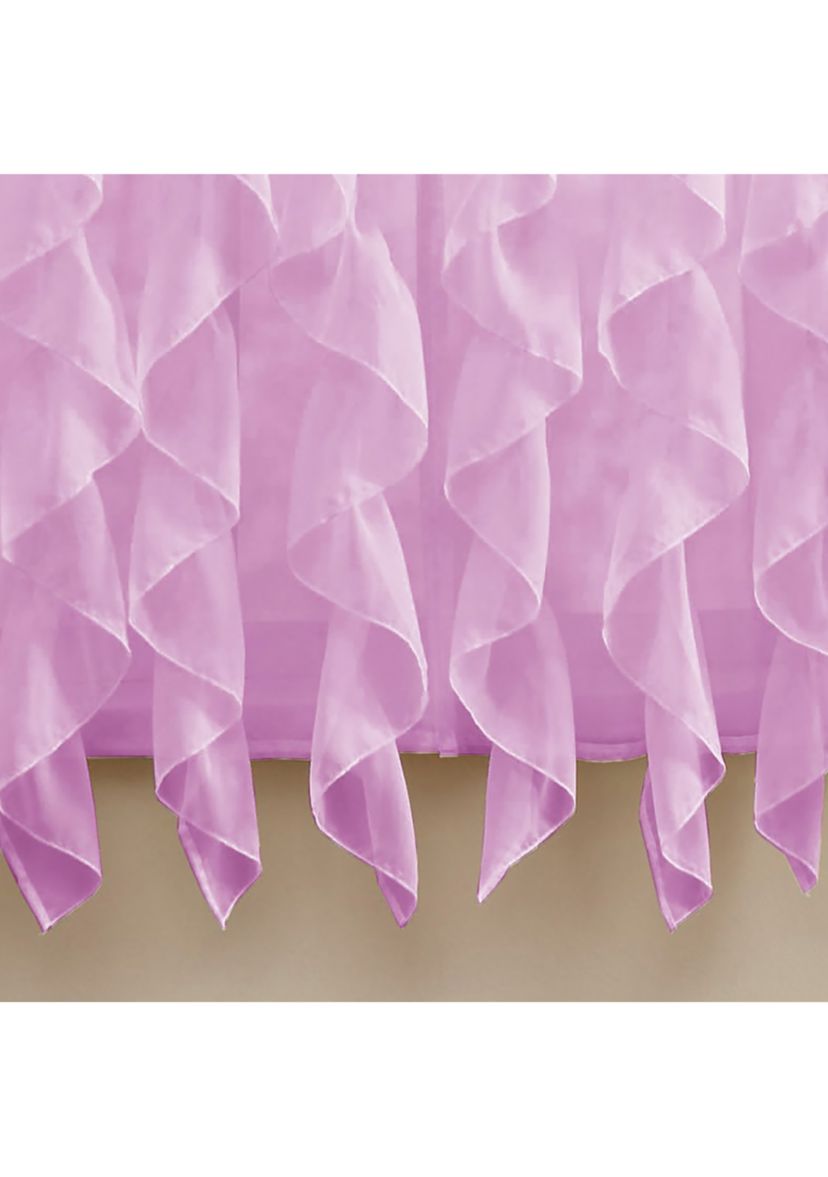 Chic Sheer Voile Vertical Ruffled Window Curtain Panel