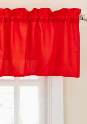 Sweet Home Collection Opaque Ribcord Kitchen Curtains Valance
