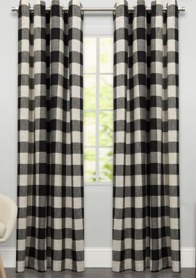 Sweet Home Collection Courtyard Grommet Plaid Window Curtain Single Panel