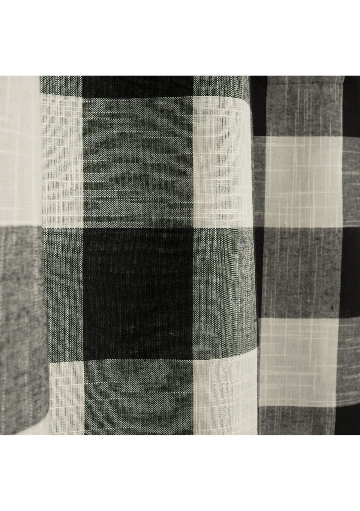 Courtyard Grommet Plaid Window Curtain Single Panel