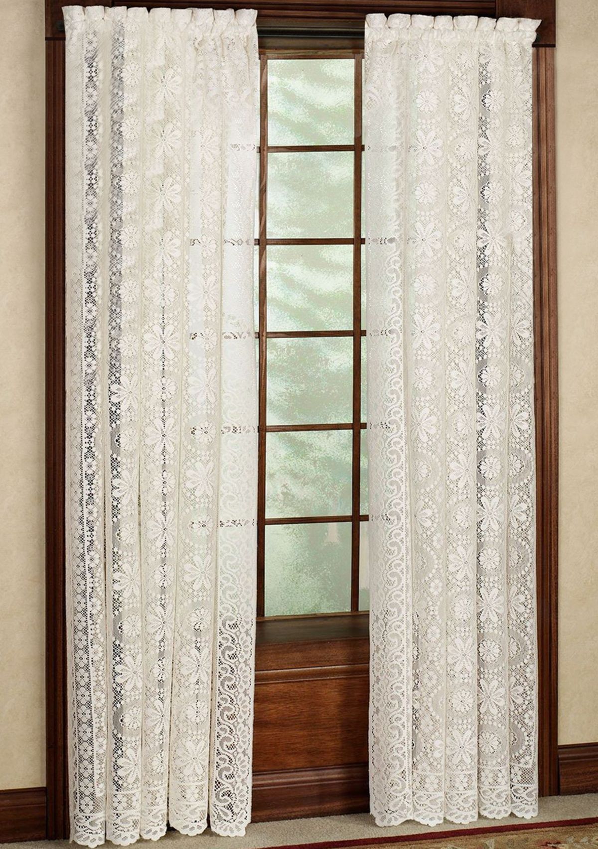 Lace Jacquard Window Curtain Single Panel Hopewell