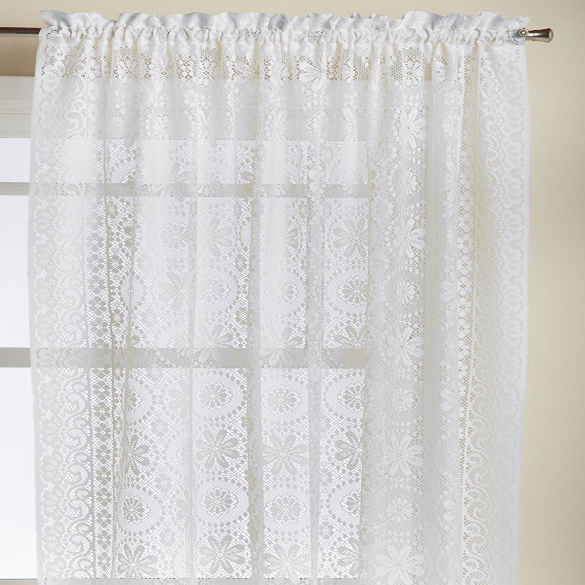 Lace Jacquard Window Curtain Single Panel Hopewell