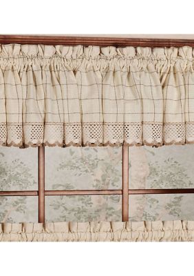 Adirondack Cotton Kitchen Window Curtains Valance