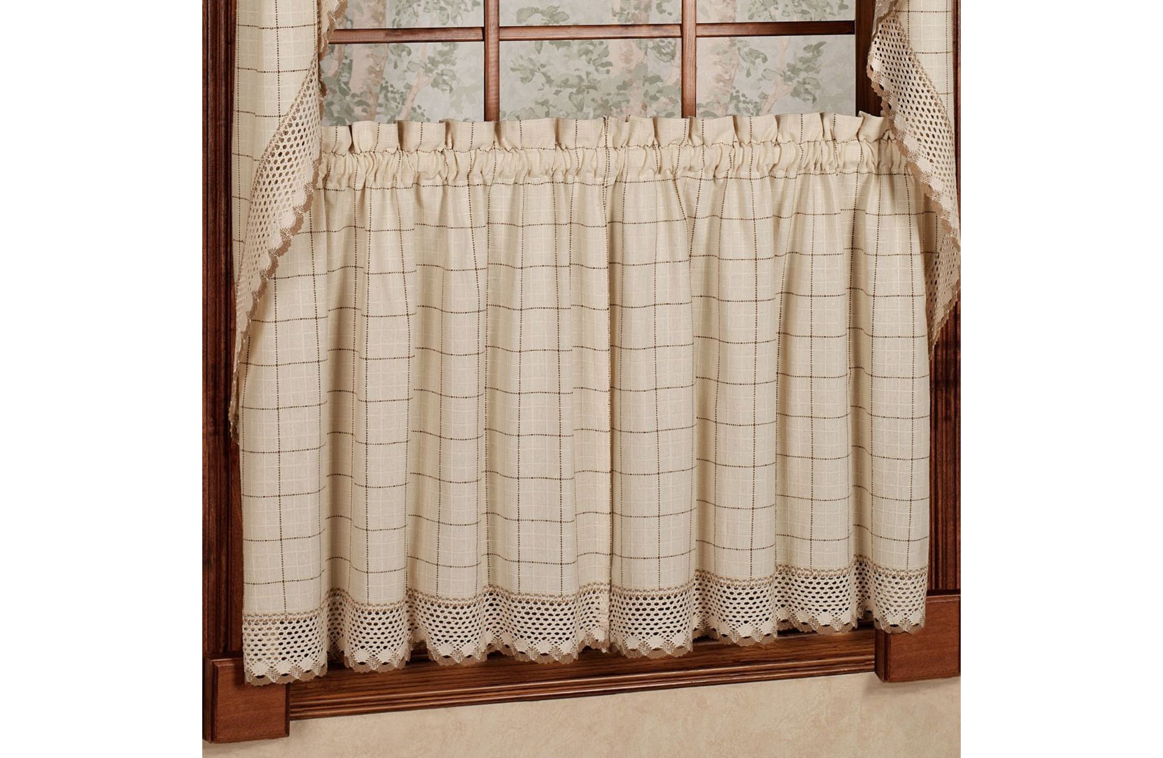 Adirondack Cotton Kitchen Window Curtains Tier Pair