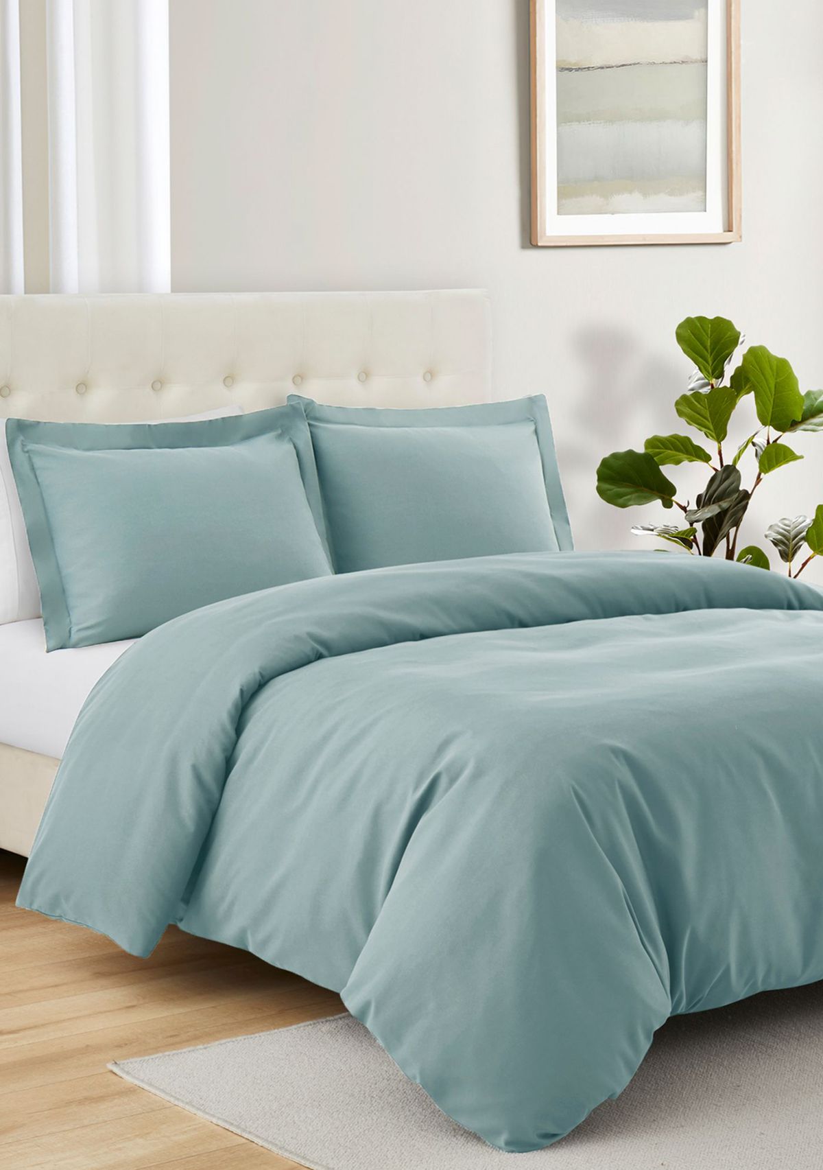 400 Thread Count 100% Combed Cotton Percale Duvet Set