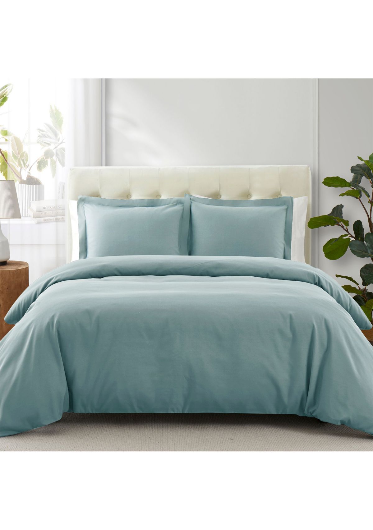 400 Thread Count 100% Combed Cotton Percale Duvet Set