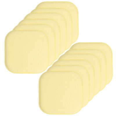 Sweet Home Collection Honeycomb Chair/Seat Memory Foam Cushion Pad Non-Slip Back 6 Pack
