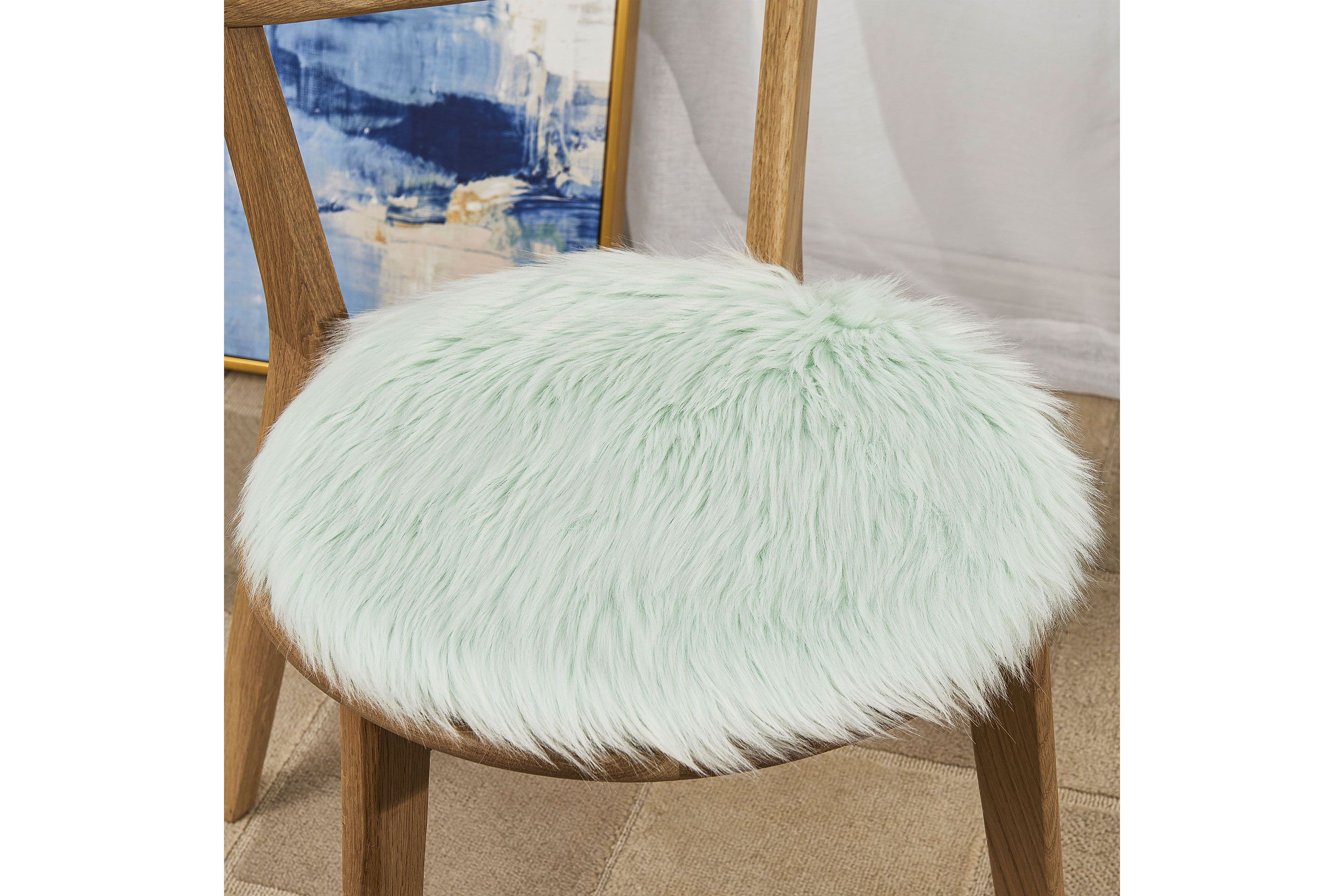 Fluffy Memory Foam Non Slip Chair Cushion Pad 2 Pack