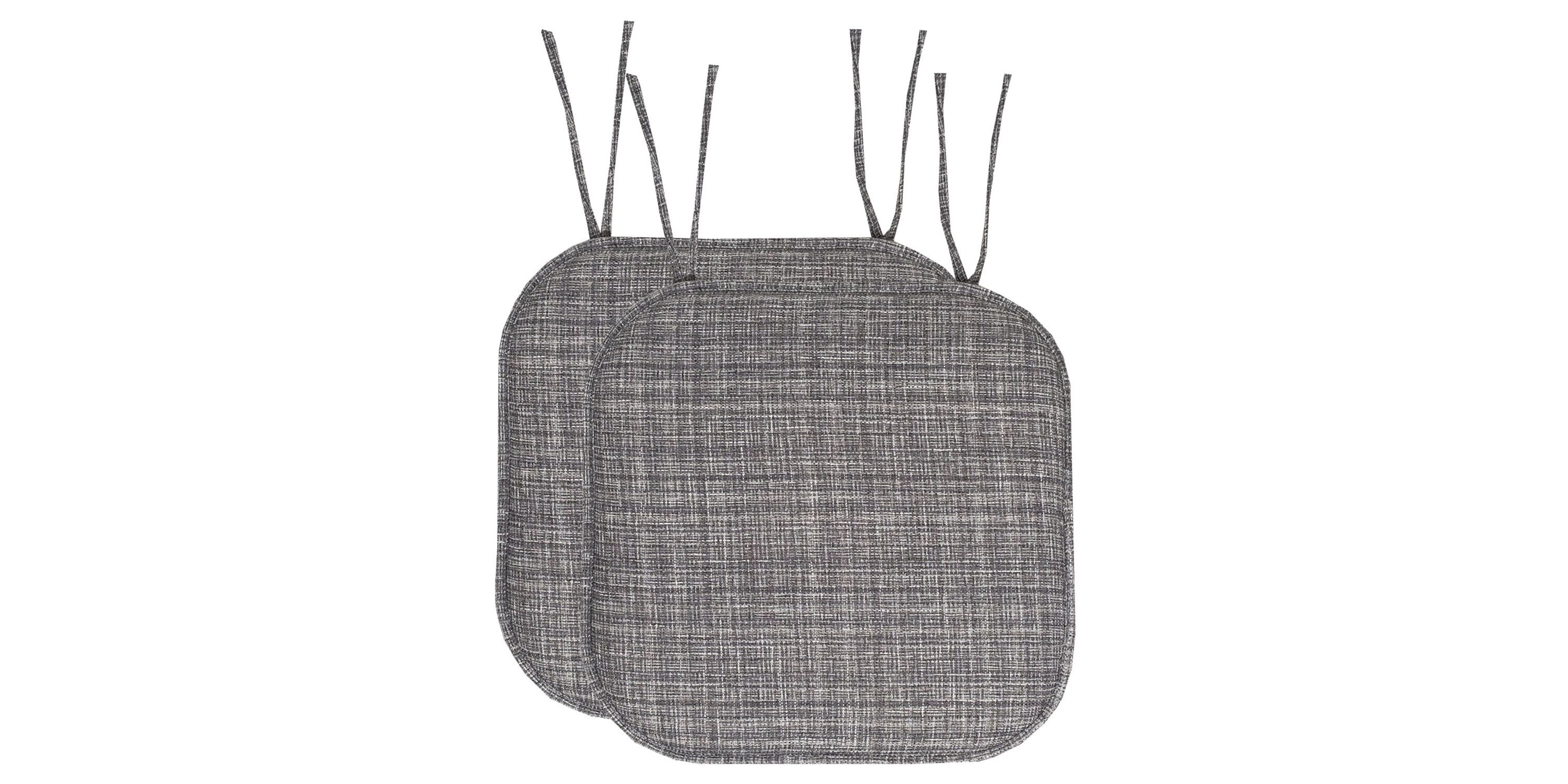 Aria Memory Foam Non-Slip Chair Cushion Pad with Ties 2 Pack