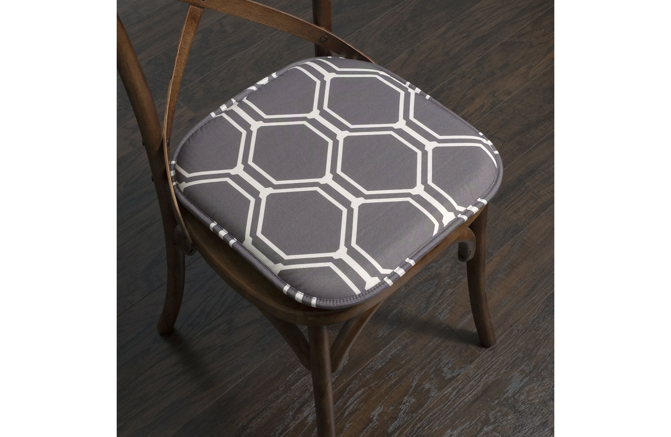 Mirage Hexagonal Print Memory Foam Chair Pads 4 Pack