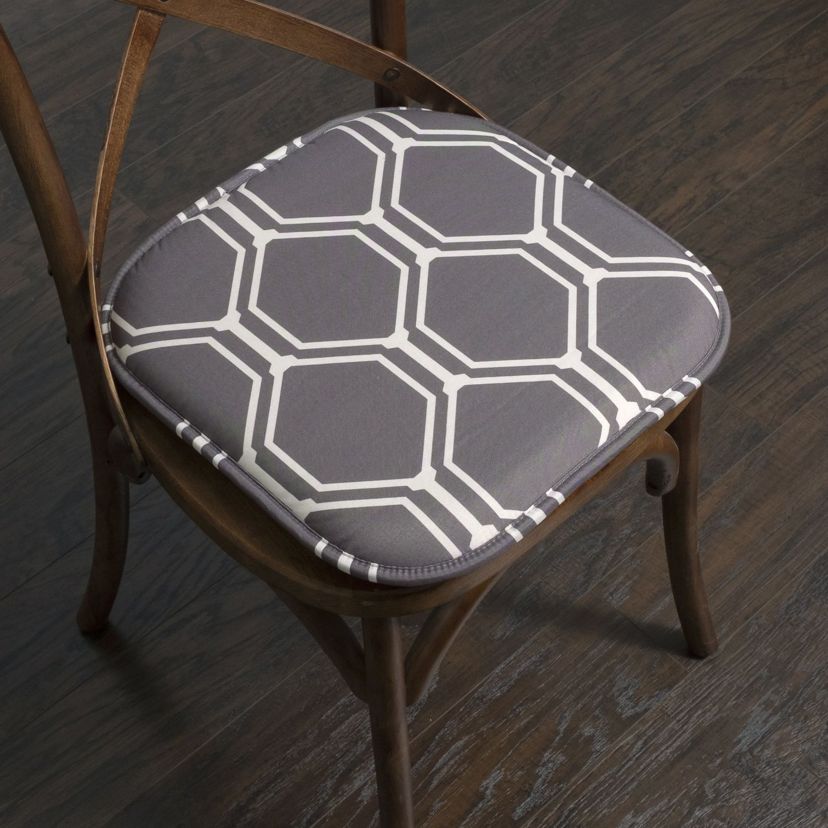 Mirage Hexagonal Print Memory Foam Chair Pads 4 Pack