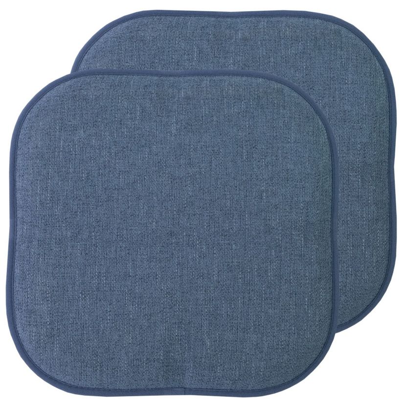 Alexis Memory Foam No Slip Back Chair Pad Cushion 2 Pack