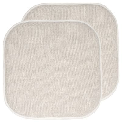 Sweet Home Collection Alexis Memory Foam No Slip Back Chair Pad Cushion 2 Pack, Beige -  0842491165895