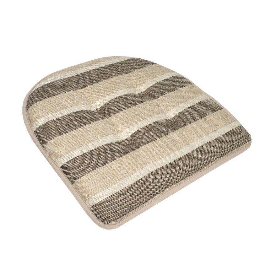 Bradford Striped U Shaped Memory Foam Chair Pad 12 Pack