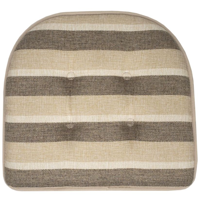 Bradford Striped U Shaped Memory Foam Chair Pad 12 Pack