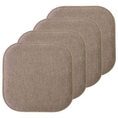 Sweet Home Collection Alexis Memory Foam No Slip Back Chair Pad Cushion 4 Pack -  0842491163129