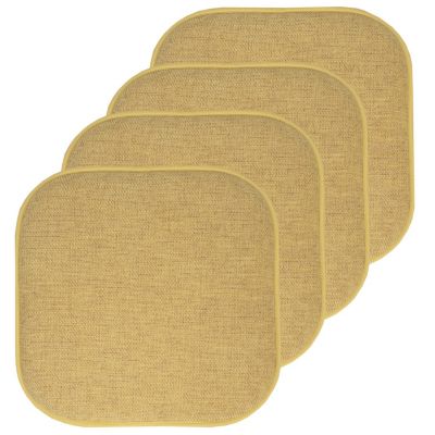 Sweet Home Collection Alexis Memory Foam No Slip Back Chair Pad Cushion 4 Pack -  710086711743949