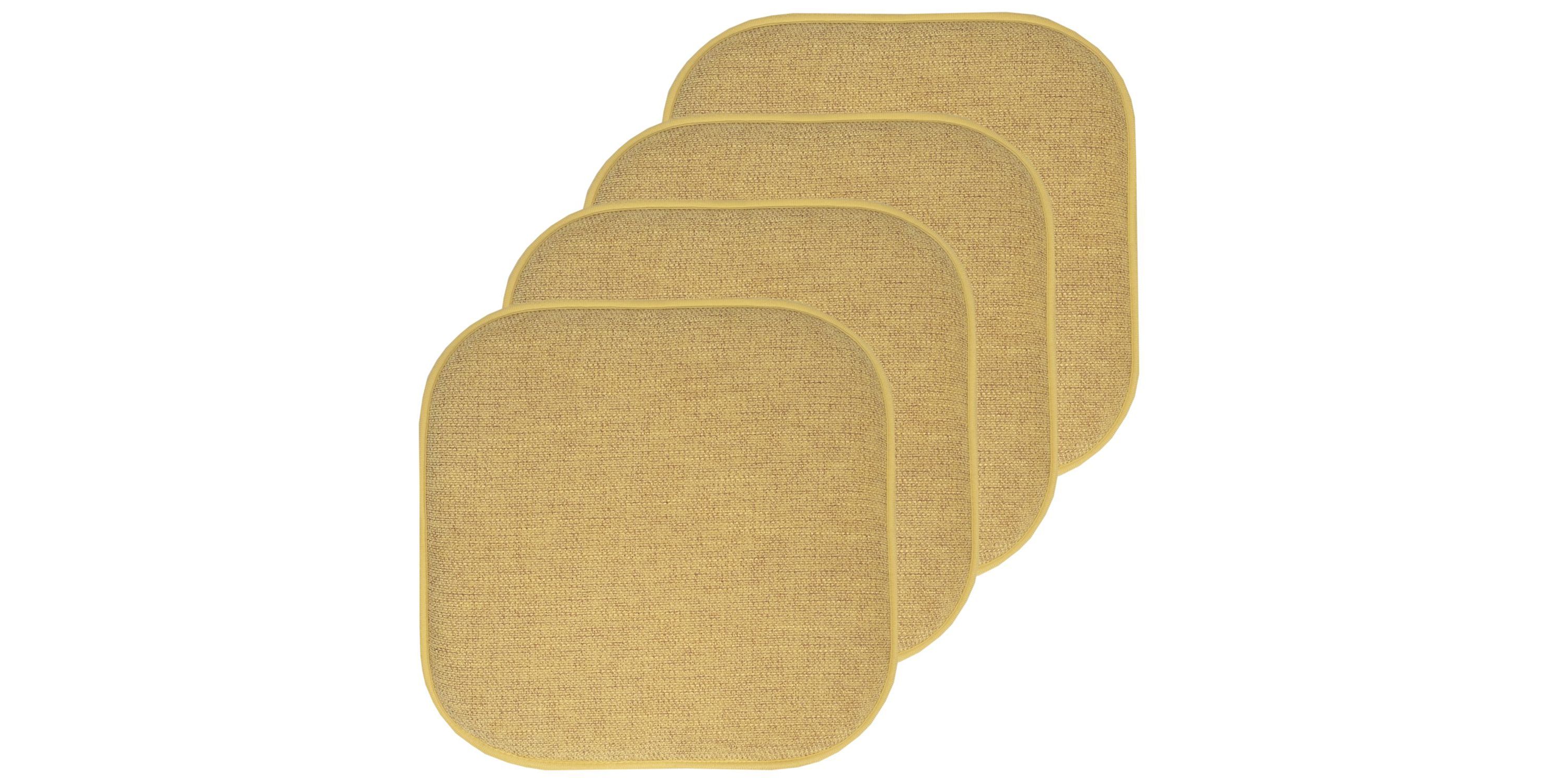 Alexis Memory Foam No Slip Back Chair Pad Cushion 4 Pack