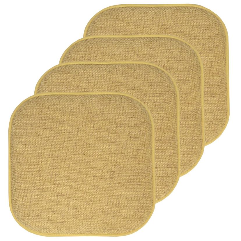 Alexis Memory Foam No Slip Back Chair Pad Cushion 4 Pack