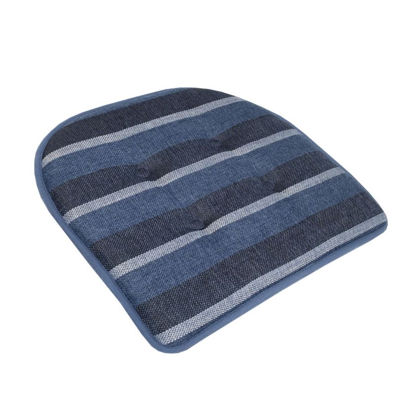Bradford Striped U Shaped Memory Foam Chair Pad 6 Pack
