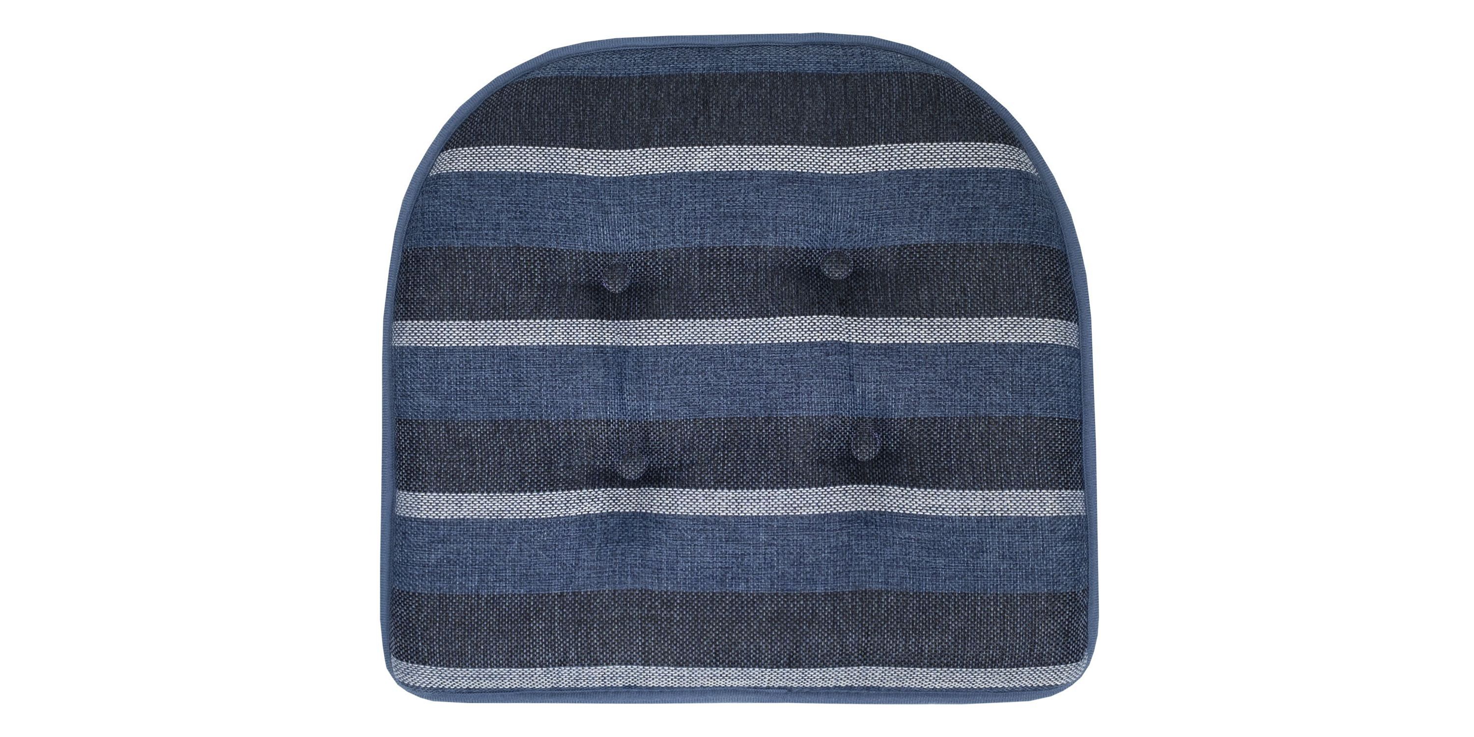 Bradford Striped U Shaped Memory Foam Chair Pad 6 Pack