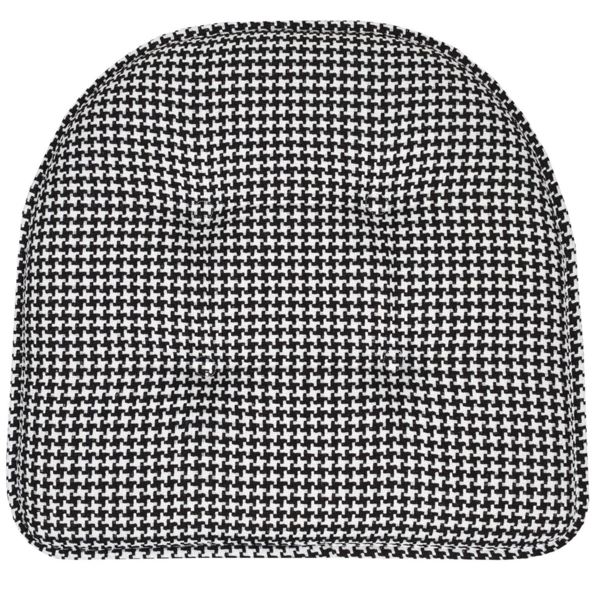 Houndstooth U-Shaped Memory Foam Chair Pad Black 12 Pack
