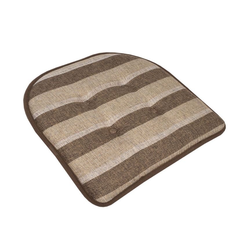 Bradford Striped U Shaped Memory Foam Chair Pad 4 Pack
