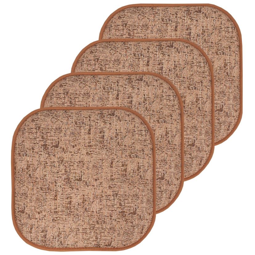 Broadway Memory Foam No Slip Back Chair Pad Cushion 4 Pack