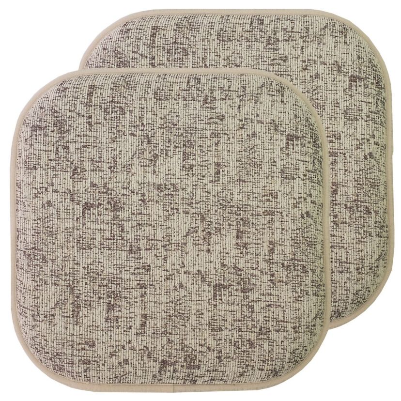 Broadway Memory Foam No Slip Back Chair Pad Cushion 2 Pack
