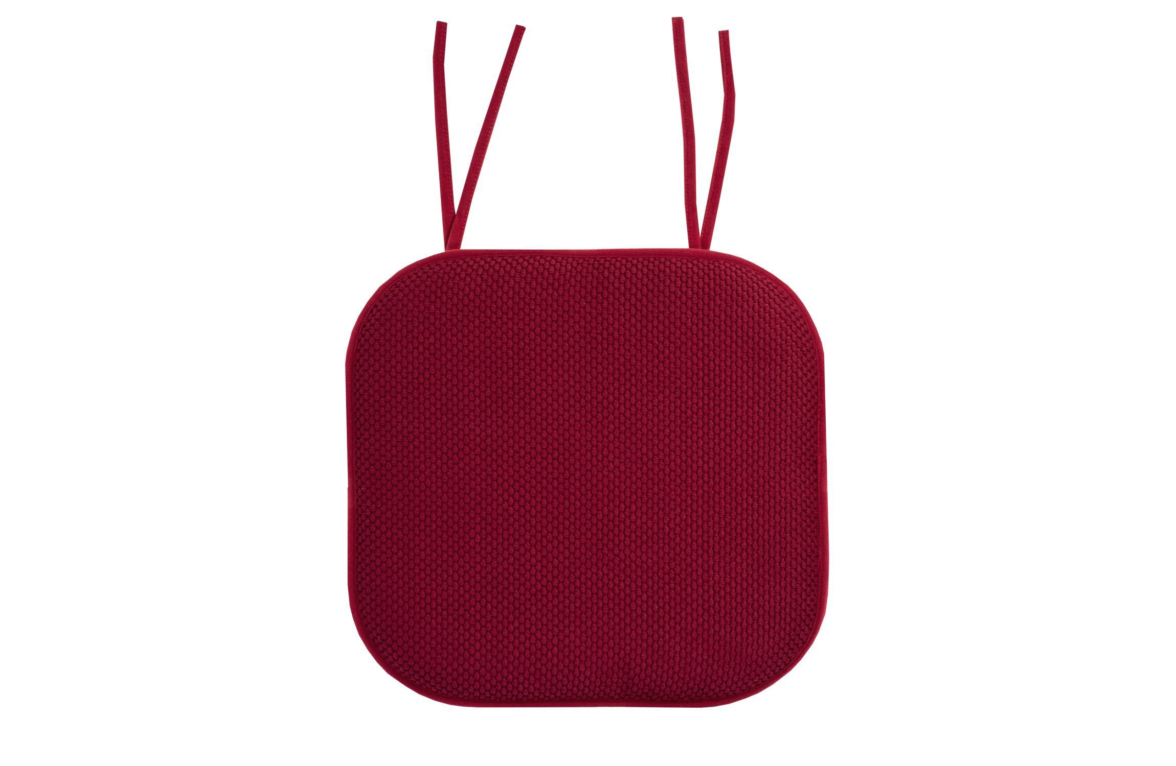 Memory Foam Honeycomb Non-Slip Back Chair Cushion Pad with Ties 12 Pack