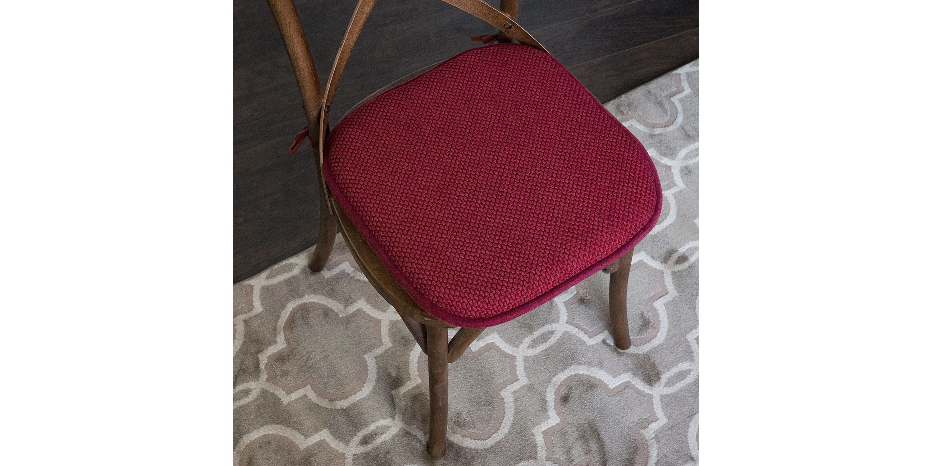 Memory Foam Honeycomb Non-Slip Back Chair Cushion Pad with Ties 12 Pack