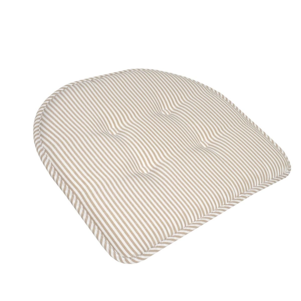 Pinstripe U Shaped Memory Foam Chair Pad 2 Pack