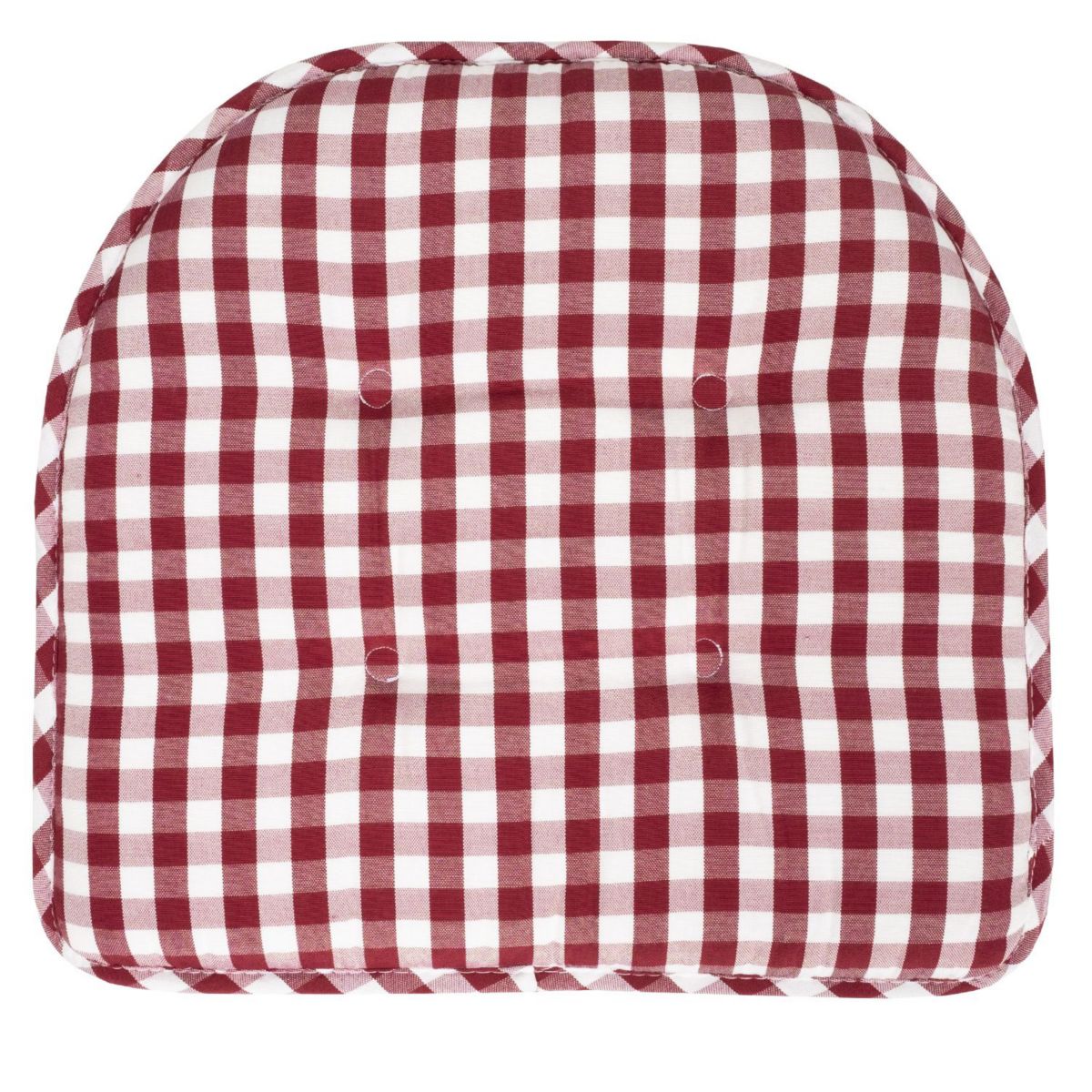 Checkered Memory Foam U-Shape Non-Slip Chair Cushion Pad 6 Pack