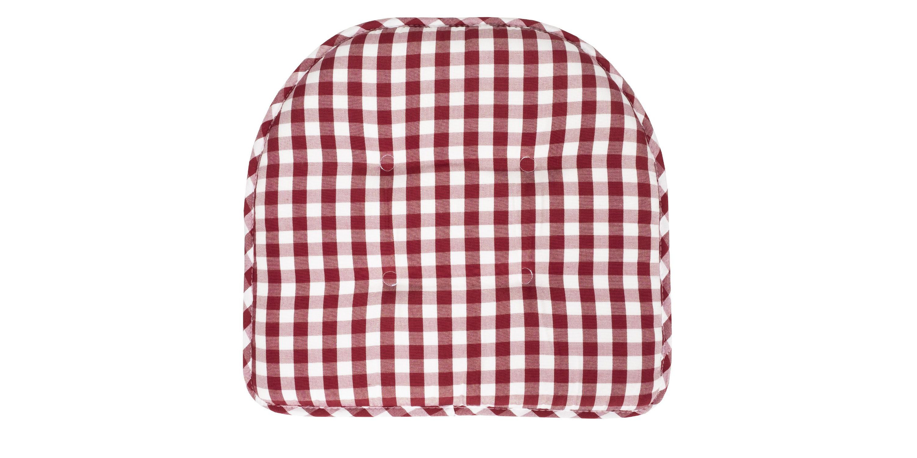 Checkered Memory Foam U-Shape Non-Slip Chair Cushion Pad 6 Pack
