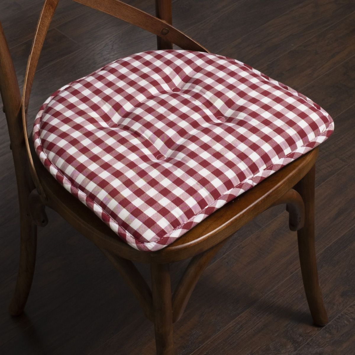 Checkered Memory Foam U-Shape Non-Slip Chair Cushion Pad 6 Pack