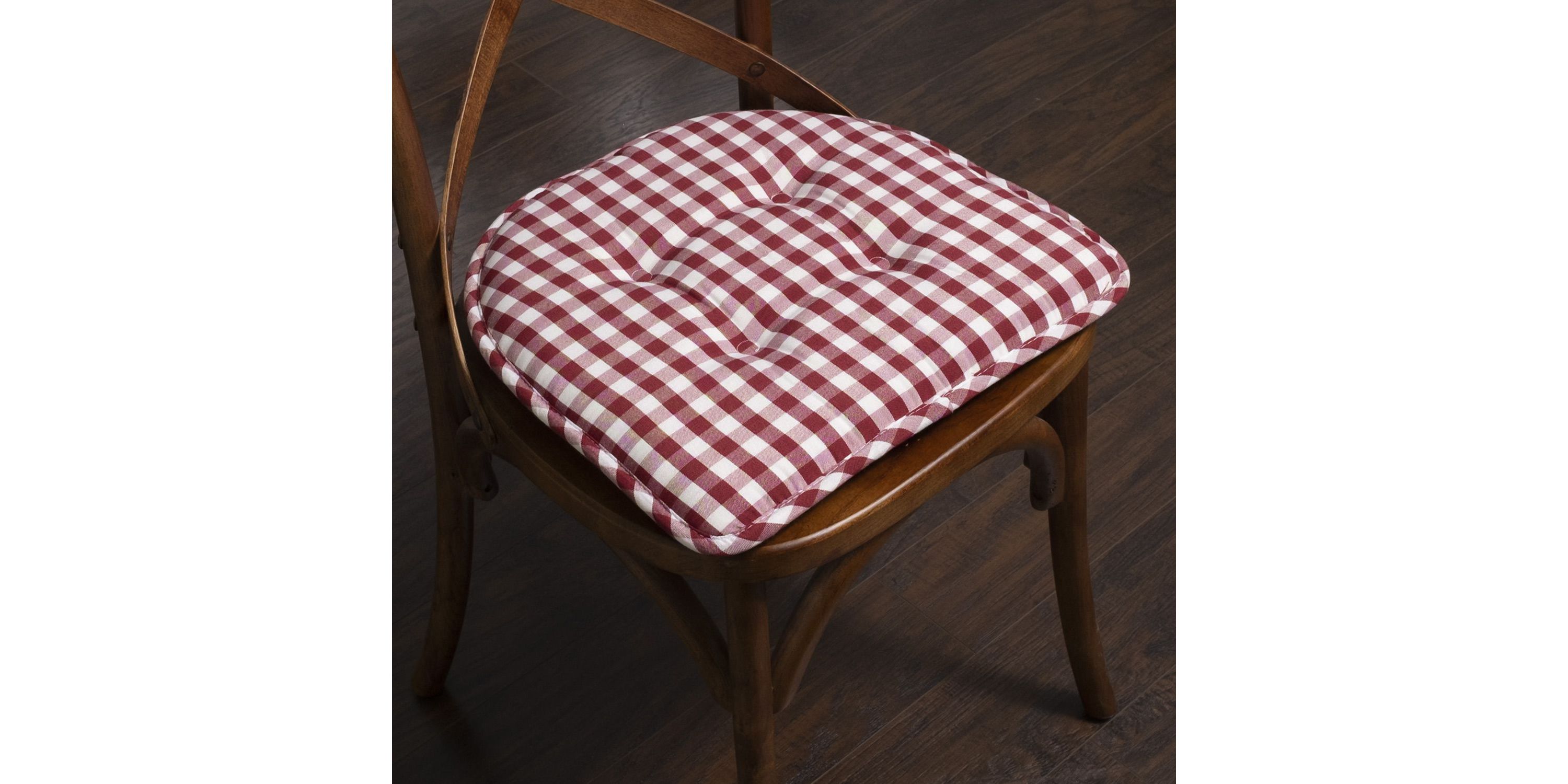 Checkered Memory Foam U-Shape Non-Slip Chair Cushion Pad 6 Pack
