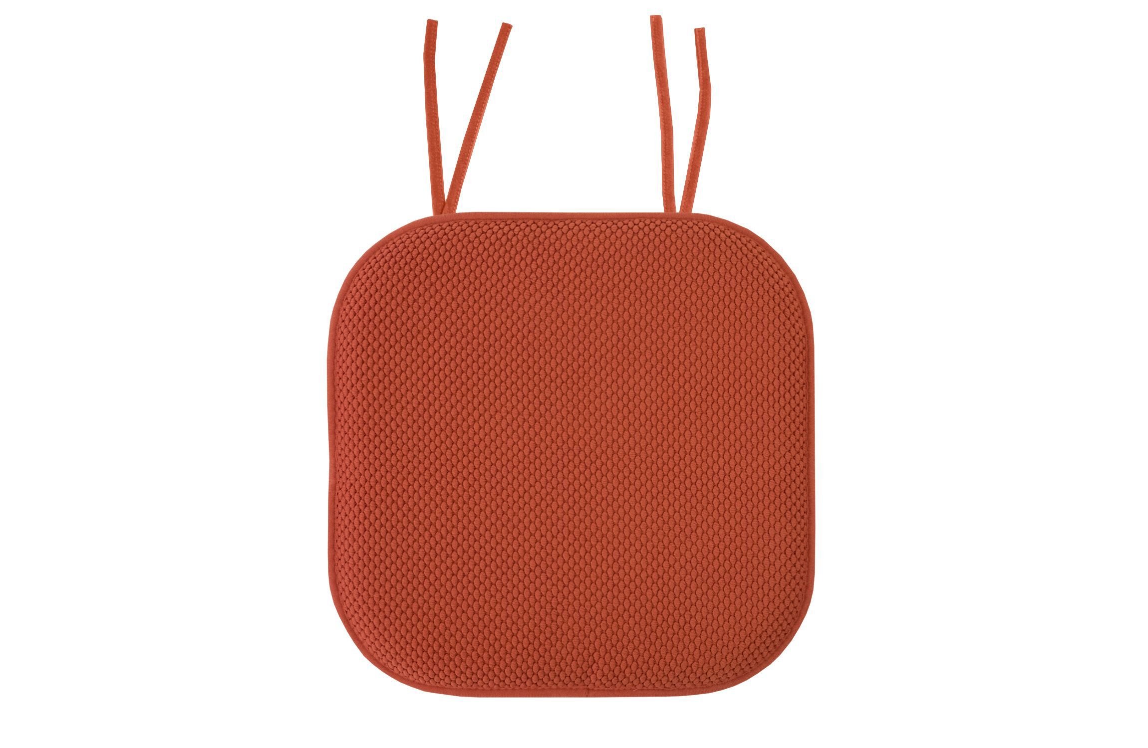 Memory Foam Honeycomb Non-Slip Back Chair Cushion Pad with Ties 4 Pack