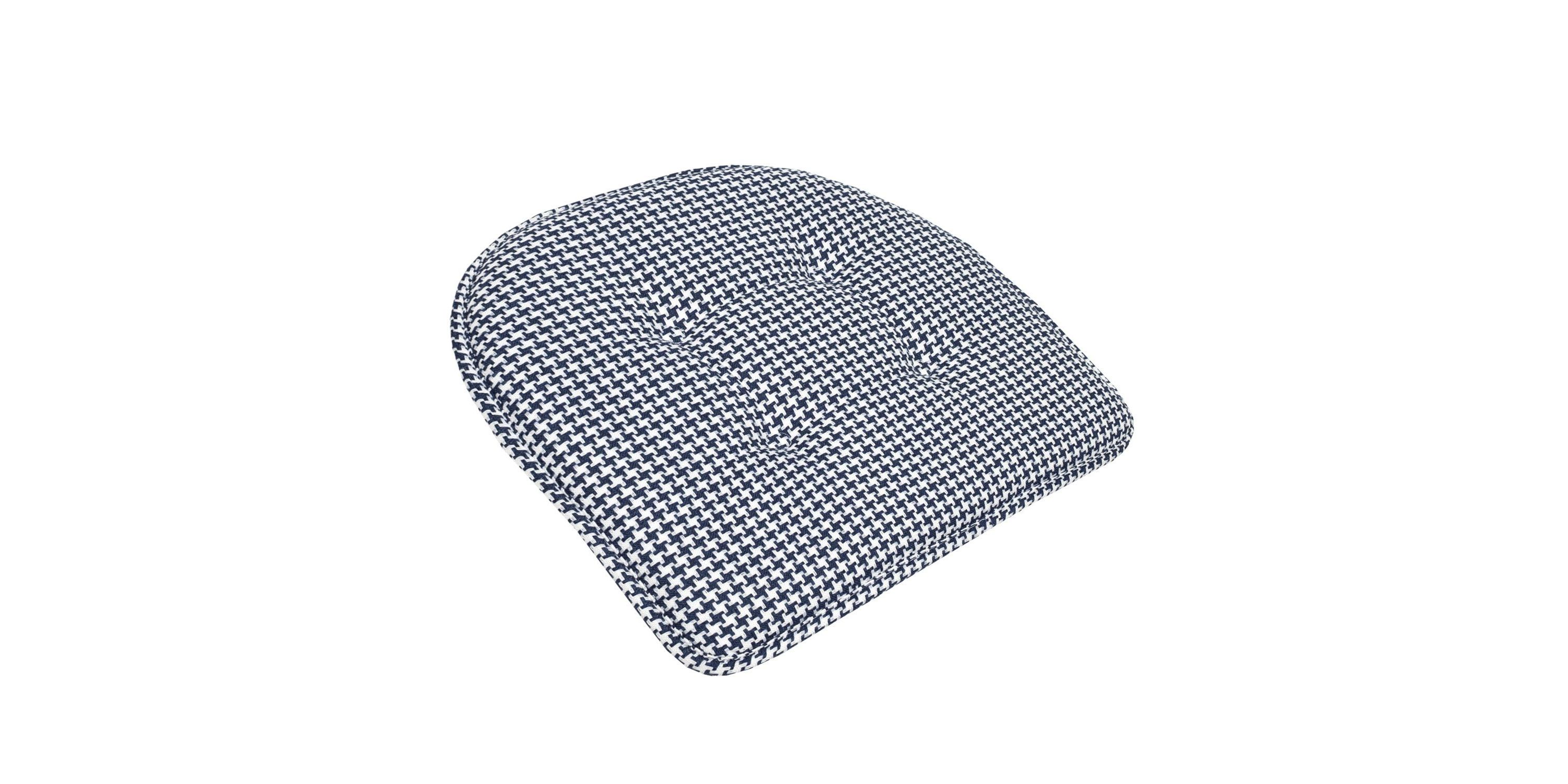Houndstooth U-Shaped Memory Foam Chair Pad Black 6 Pack