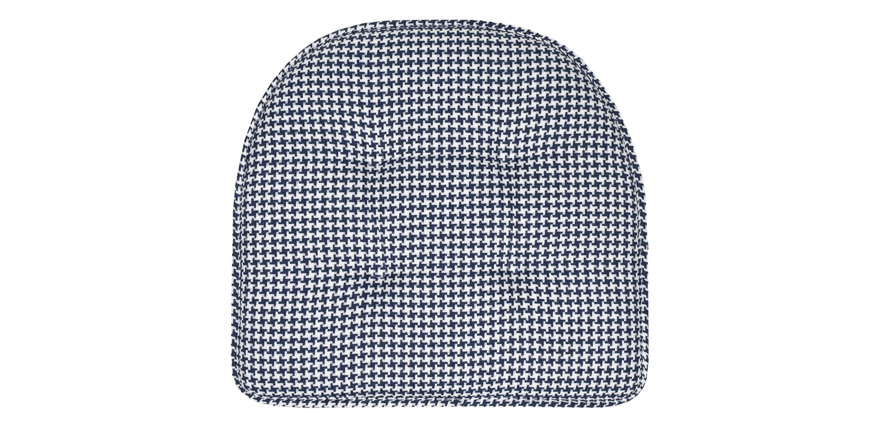 Houndstooth U-Shaped Memory Foam Chair Pad Black 6 Pack