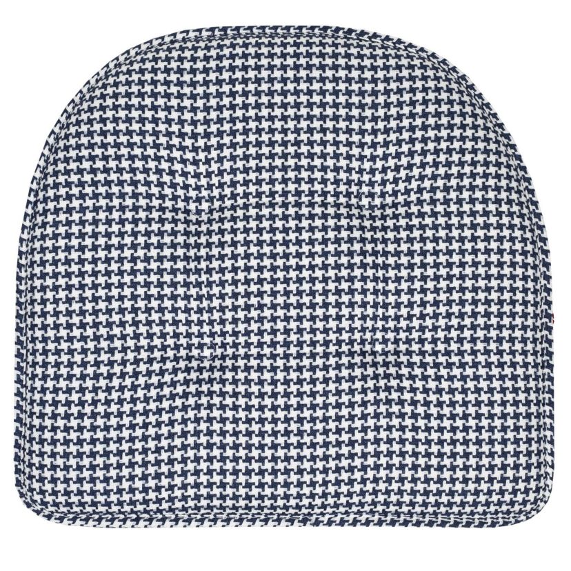 Houndstooth U-Shaped Memory Foam Chair Pad Black 6 Pack
