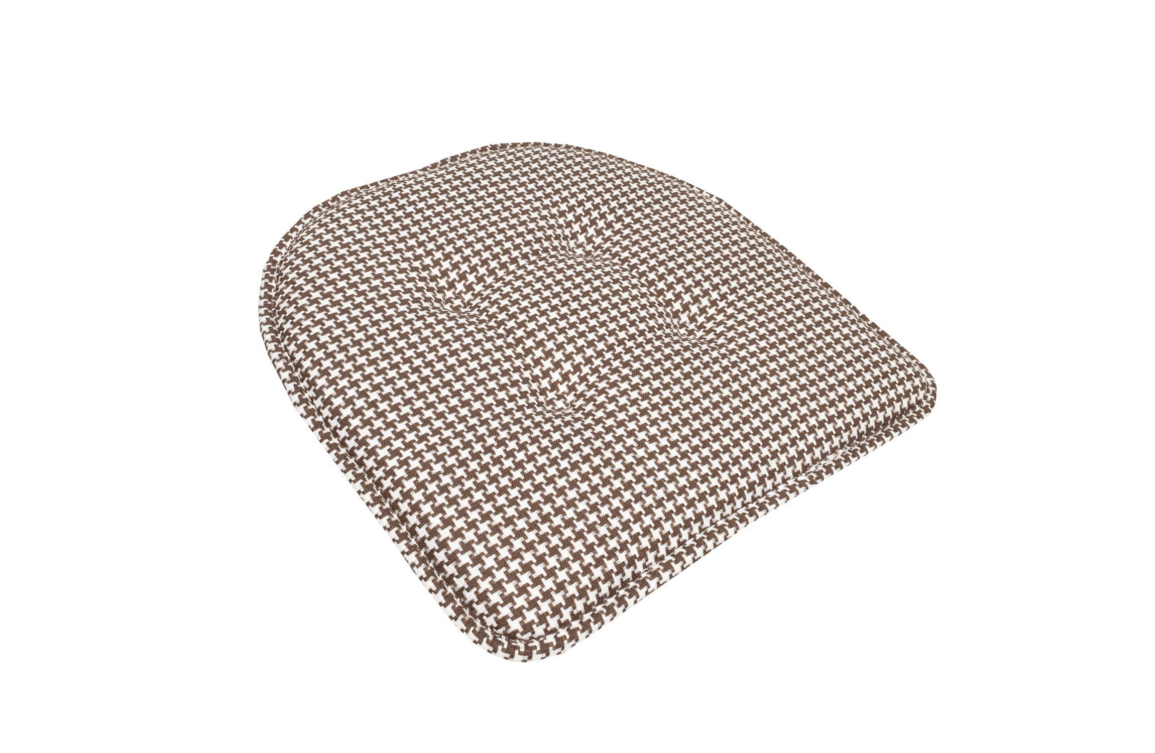 Houndstooth U-Shaped Memory Foam Chair Pad Black 2 Pack