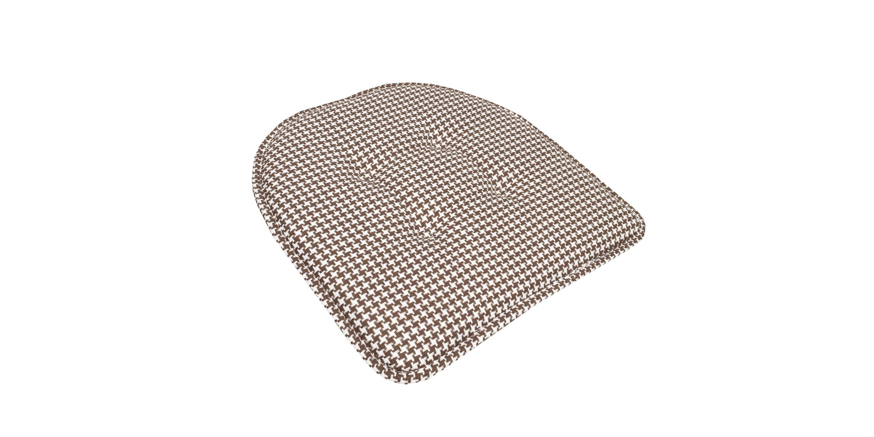 Houndstooth U-Shaped Memory Foam Chair Pad Black 2 Pack
