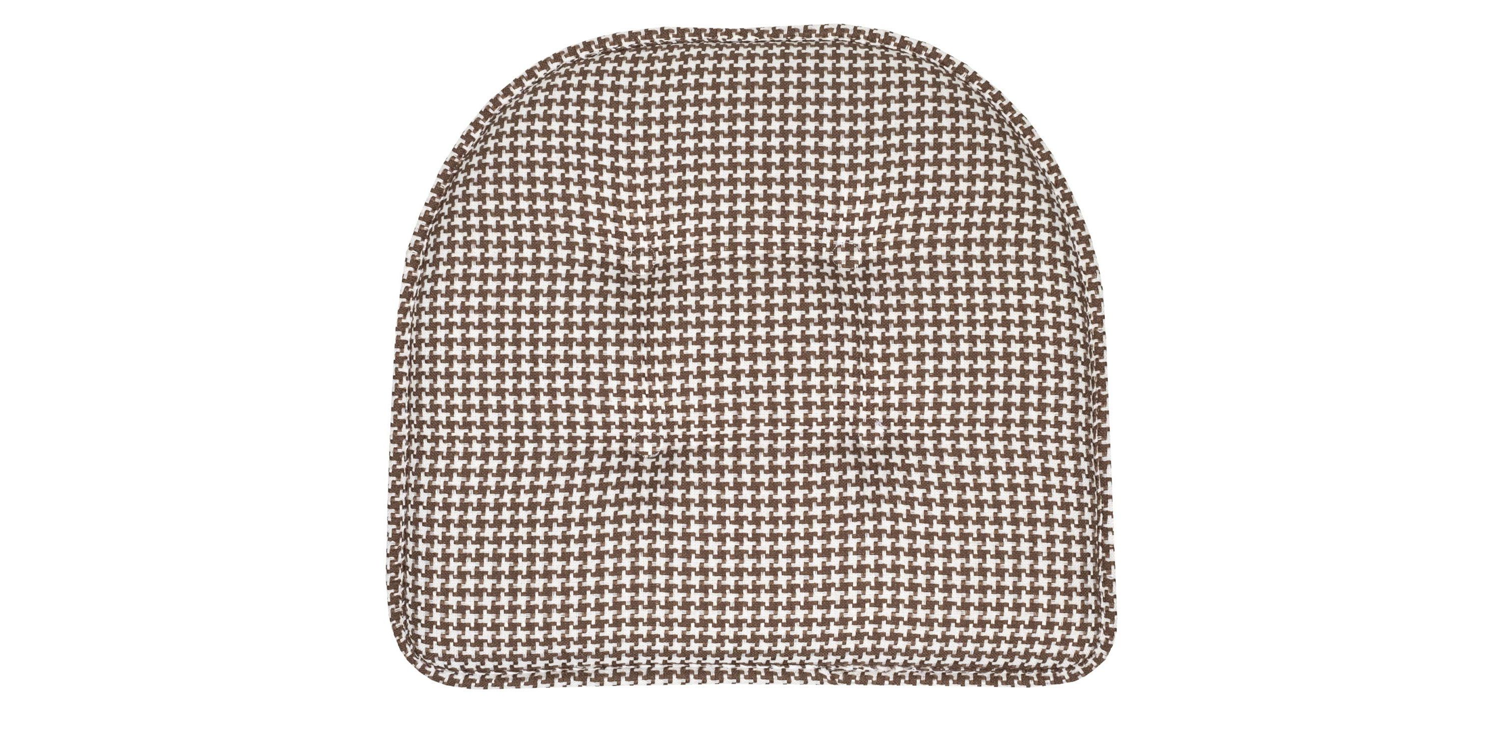 Houndstooth U-Shaped Memory Foam Chair Pad Black 2 Pack