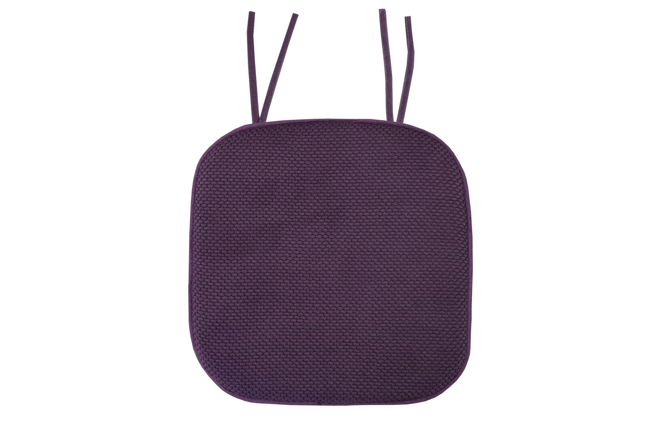 Memory Foam Honeycomb Non-Slip Back Chair Cushion Pad with Ties 2 Pack