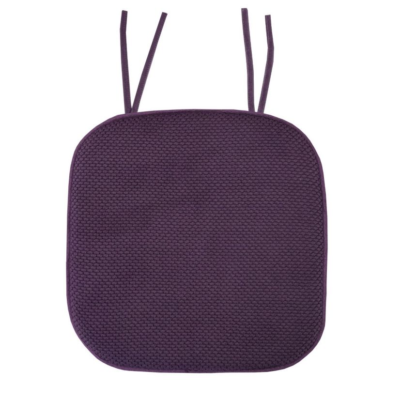 Memory Foam Honeycomb Non-Slip Back Chair Cushion Pad with Ties 2 Pack