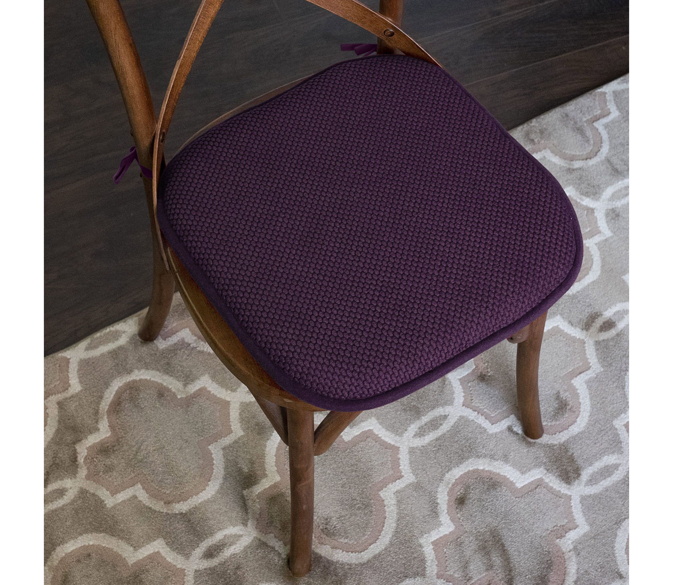 Memory Foam Honeycomb Non-Slip Back Chair Cushion Pad with Ties 2 Pack