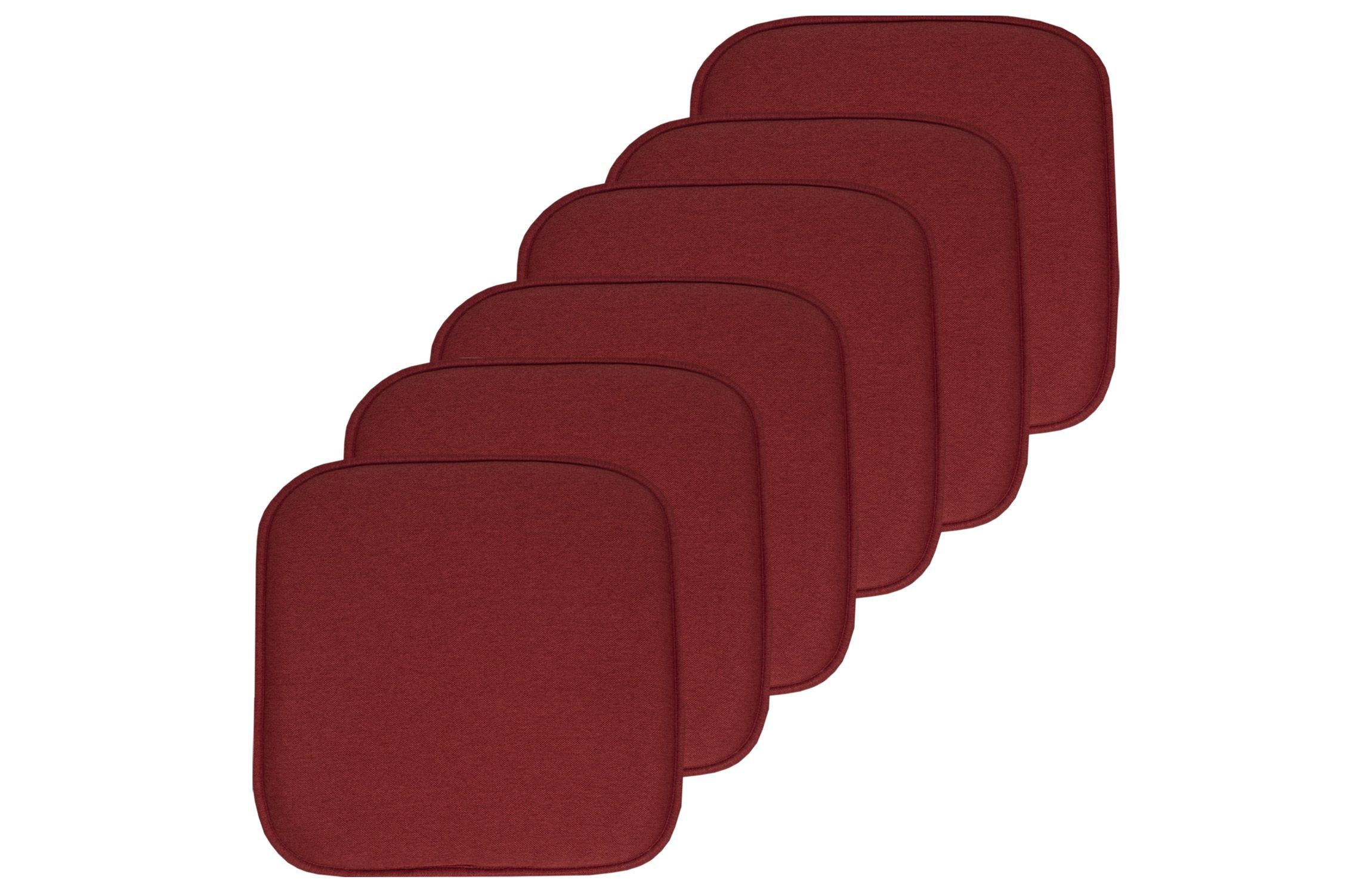 Charlotte Jacquard Cover Memory Foam Chair Pads 6 Pack